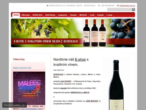 e-butik s kvalitním vínem nejen z bordeaux. červená vína listrac - médoc, haut - médoc, pauillac a jiné.