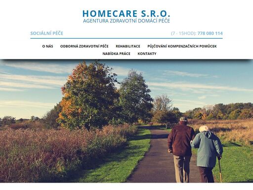 agentura domácí péče homecare je od roku 1993 úspěšně fungující firma, která zajišťuje péči ve vašem domácím rodiném prostředí,umožňuje kvalitní a důstojný život v úzké spolupráci s rodinou.