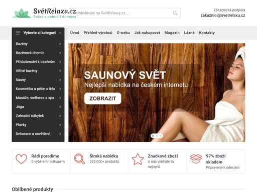 svetrelaxu.cz je odborník na relax vašeho těla s nejširším přehledem sortimentu na českém trhu. naši experti vám poradí, jak správně odpočívat.