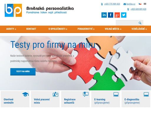 brněnská personalistika je vaším partnerem při hledání pracovních příležitostí. agentura se zabývá poradenstvím, audity a vzděláváním zaměstnanců.
