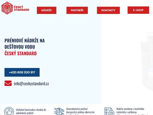 český standard, podzemní nádrže s tradicí. jsme přední český výrobce nádrží na dešťovou vodu, jímek a septiků 