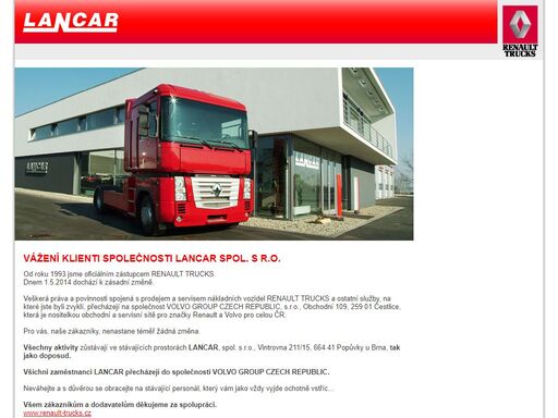 renault trucks - lancar - oficiální dealer pro nákladní a užitková vozidla renault trucks