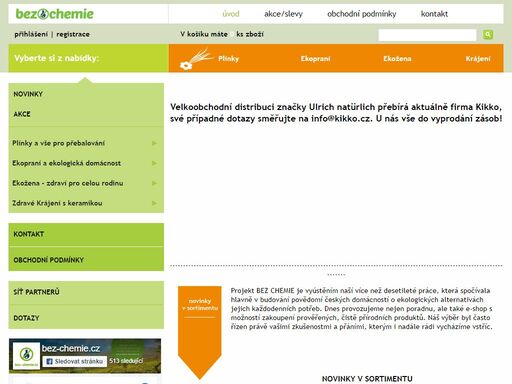 portál bez-chemie.cz nabízí kompletní nabídku výrobků bez chemie, šetrných k životnímu prostředí, k vaší peněžence a hlavně ke zdraví vaší celé rodiny.