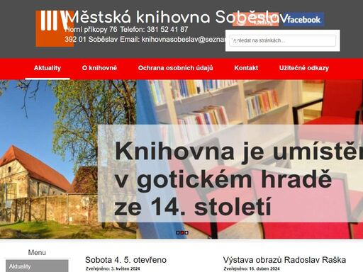 www.knihovnasobeslav.cz