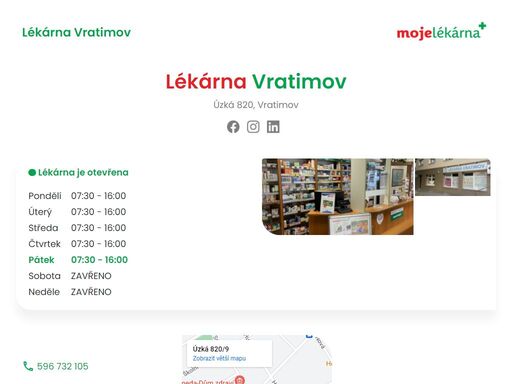 www.lekarnasanovratimov.cz