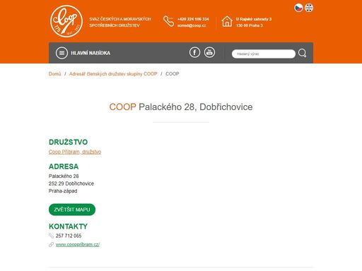 svaz českých a moravských spotřebních družstev - skupina coop. největší síť maloobchodních prodejen v české republice.