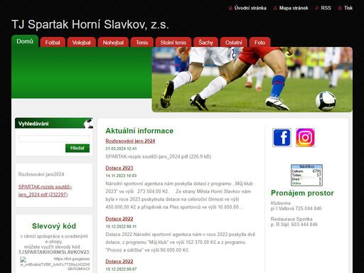 www.spartakhornislavkov.cz