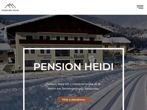 pension a apartmány heidi, leží v malebné horské vsi st. martin am tennengebirge v salcbursku. pension leží 410km od prahy.