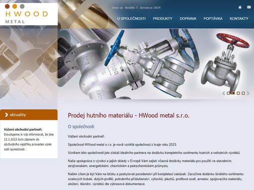 prodej hutního materiálu - hwood metal s.r.o.