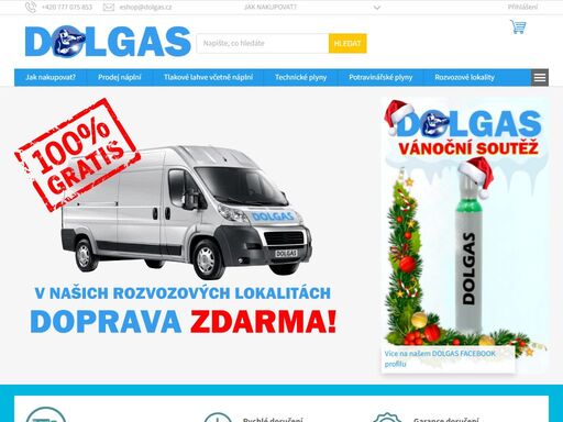 vítejte na našem dolgas e-shopu..  technické plyny dolgas. plníme tlakové lahve technickými a potravinářskými plyny. prodej, pronájem a distribuce technických plynů, za nejnižší ceny.