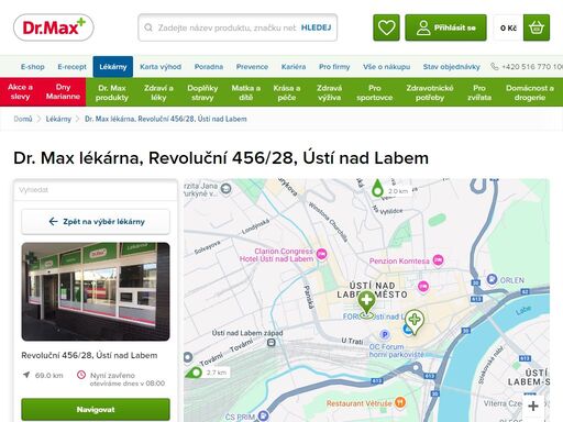 dr. max lékárna, revoluční 456/28, ústí nad labem | dr. max lékárna