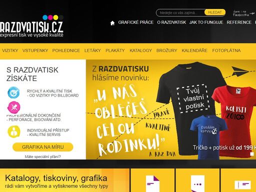 razdvatisk.cz tisk, vazba, digitální tisk, ofsetový tisk, perforace, 3d tisk, bannery, plakáty, fotoobrazy, fotokalendáře