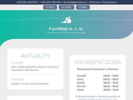 fyzioterapie (rehabilitace) a domácí zdravotní péče, olomouc. masáže, rekondiční cvičení a spoustu dalšího.