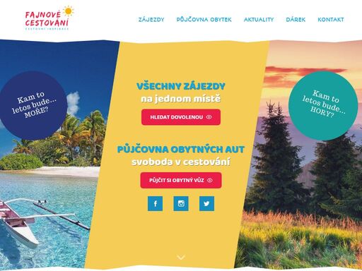 zde můžete on-line vybírat svojí dovolenou, zájezd od českých nebo německých ck. 
samostatné letenky nebo ubytování.