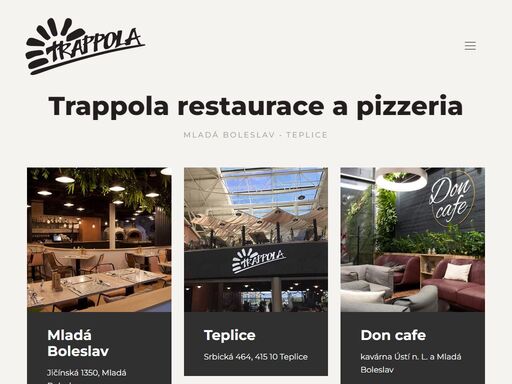 trappola pizzeria a restaurace v mladé boleslavi nákupní centrum olympia a v teplicích nákupní centrum olympia.