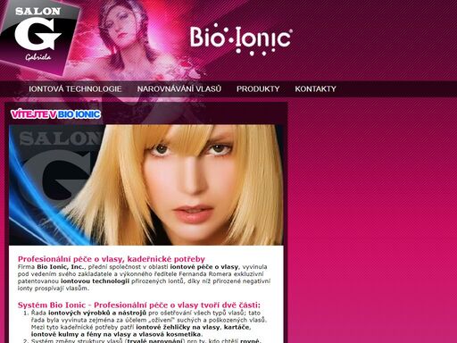 firma bio ionic. profesionální péče o vlasy, kadeřnické potřeby, systém bio ionic 