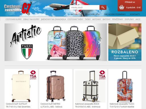 cestovnizavazadla.cz - již 20 let dodáváme na trh kvalitní cestovní zavazadla, sportovní tašky, kufry na kolečkách, sady kufrů, nebo samostatné palubní kufry.