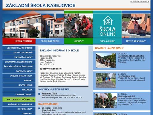 oficiální stránky základní školy kasejovice. 