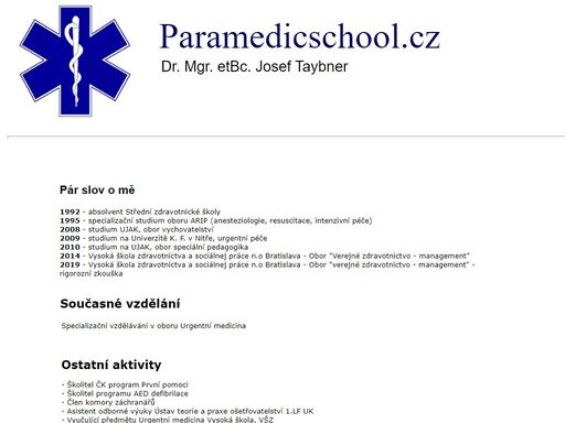 www.paramedicschool.cz