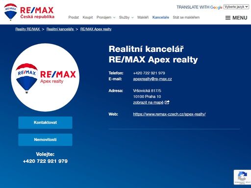 www.remax-czech.cz/reality/re-max-apex-realty