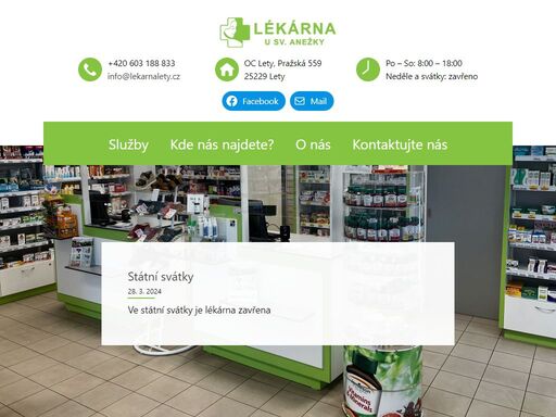 www.lekarnalety.cz