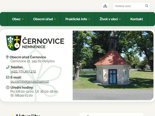 oficiální stránky obce černovice