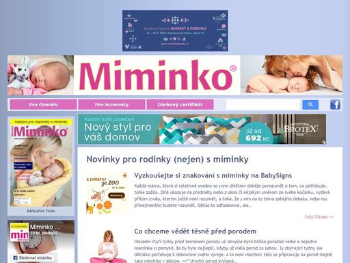 miminko - časopis pro maminky s miminky