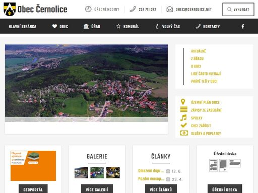 oficiální stránky obce černolice
