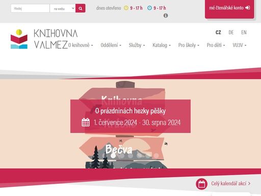 oficiální stránky městské knihovny valašské meziříčí