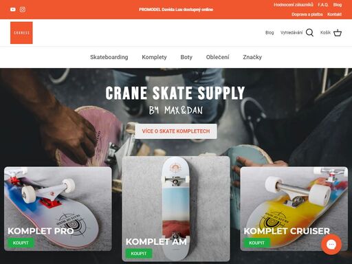 maxim habanec založil skateshop craness, aby ulehčil výběr kvalitního skate hardwaru každému, kdo chce jezdit na skateboardu.