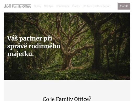 j&t family office - váš partner při správě rodinného majetku.