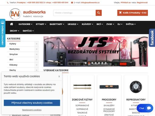 audioworks.cz - hudební nástroje. provádíme prodej a servis hudebních nástroju.