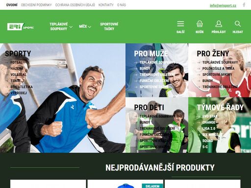 kvalitní sportovní oblečení a doplňky od jedné z nejlepších sportovních firem v německu najdete u nás - na erisport.cz! sportujte ve stylovém oblečení.