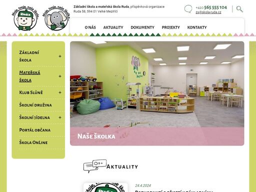 oficiální web základní školy a mateřské školy ruda.