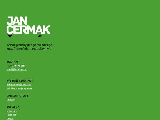jan čermák - dělám grafický design, webdesign, loga, firemní identitu, tiskoviny...