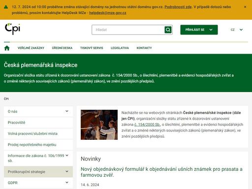 nacházíte se na webových stránkách české plemenářské inspekce (dále jen čpi), organizační složky státu zřízené k dozorování ustano
