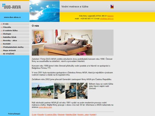 výroba a prodej vodních postelí a matrací firmy akva. generální zastoupení firmy akva pro českou republiku.