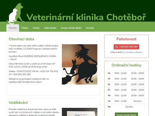 www.veterinachotebor.cz