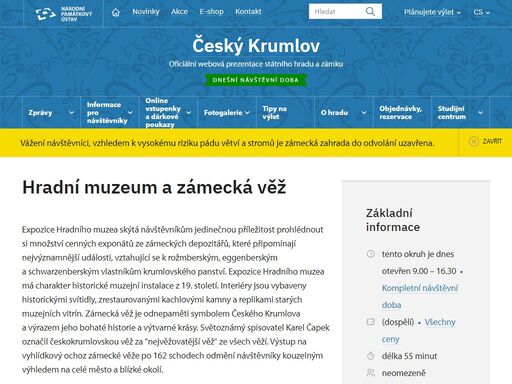 expozice hradního muzea český krumlov