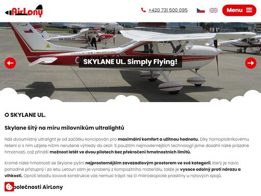 náš dvoumístný ultralight skylane je pro svou nízkou hmotnost a velký zavazadlový prostor ceněným letadlem. zjistěte, zda si ho oblíbíte i vy.