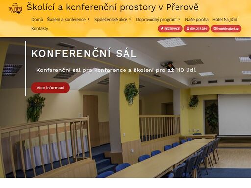 konferenční prostory, školící prostory ve stylovém, kongresovém hotelu na jižní v přerově.