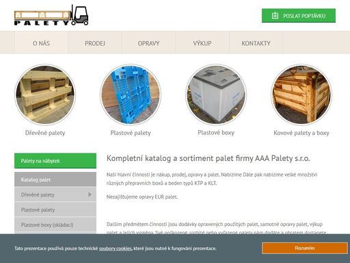 aaa palety s.r.o. - nákup, prodej, opravy a výroba dřevěných palet typizovaných rozměrů i atypů.
