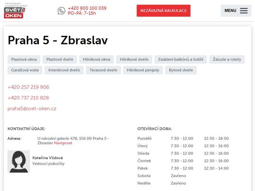 svet-oken.cz/cz/pobocky/praha5.html