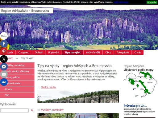 přehledné a detailní informace o regionu adršpach a oblasti broumovsko. objevte adršpašské a teplické skály, probádejte památky broumovska a vyberte si z přehledné nabídky ubytování. adršpašsko vás vítá!