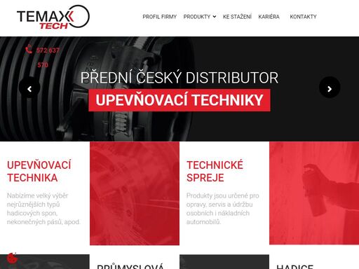 temax tech s.r.o. - již od roku 1996 jsme dodavatel upevňovací techniky, průmyslového těsnění, technických sprejů, hadic a pryží! 