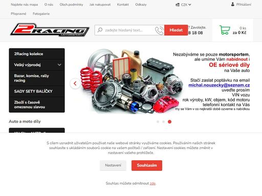 náhradní díly pro auta, rally, tuning autodíly nejen motorsport, strongflex, koni, ferodo racing, rotinger, k&n, sparco, omp, sabelt, rrs, ngk.