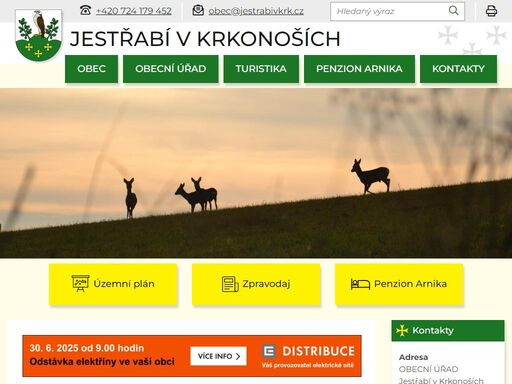 oficiální stránky obce jestřabí v krkonoších