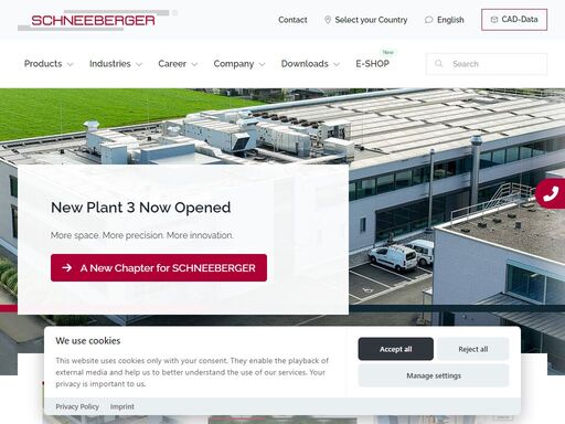 schneeberger stands for pioneering innovations in the field of linear motion technology. the product and manufacturing program includes linear bearings and profiled linear guideways as well as measuring systems, gear racks, slides, positioning systems and mineral casting.