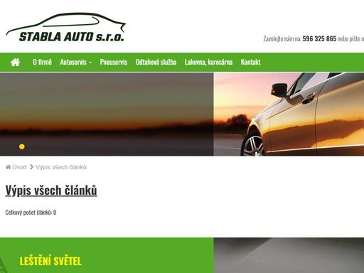 autoservis, středisko služeb pro motoristy