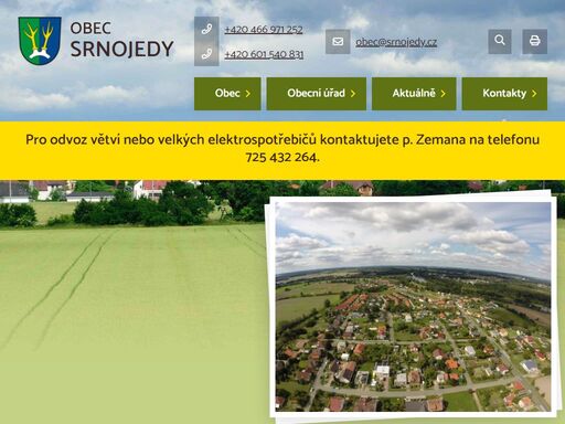 oficiální stránky obce srnojedy